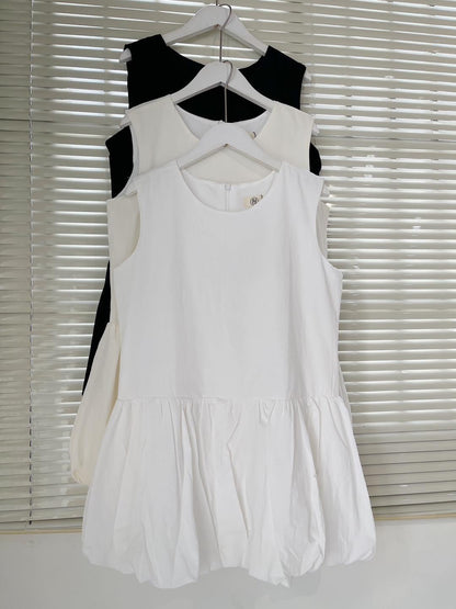 SOLID BUBLE HEM BOSI TOP