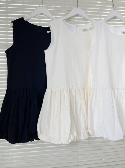SOLID BUBLE HEM BOSI TOP