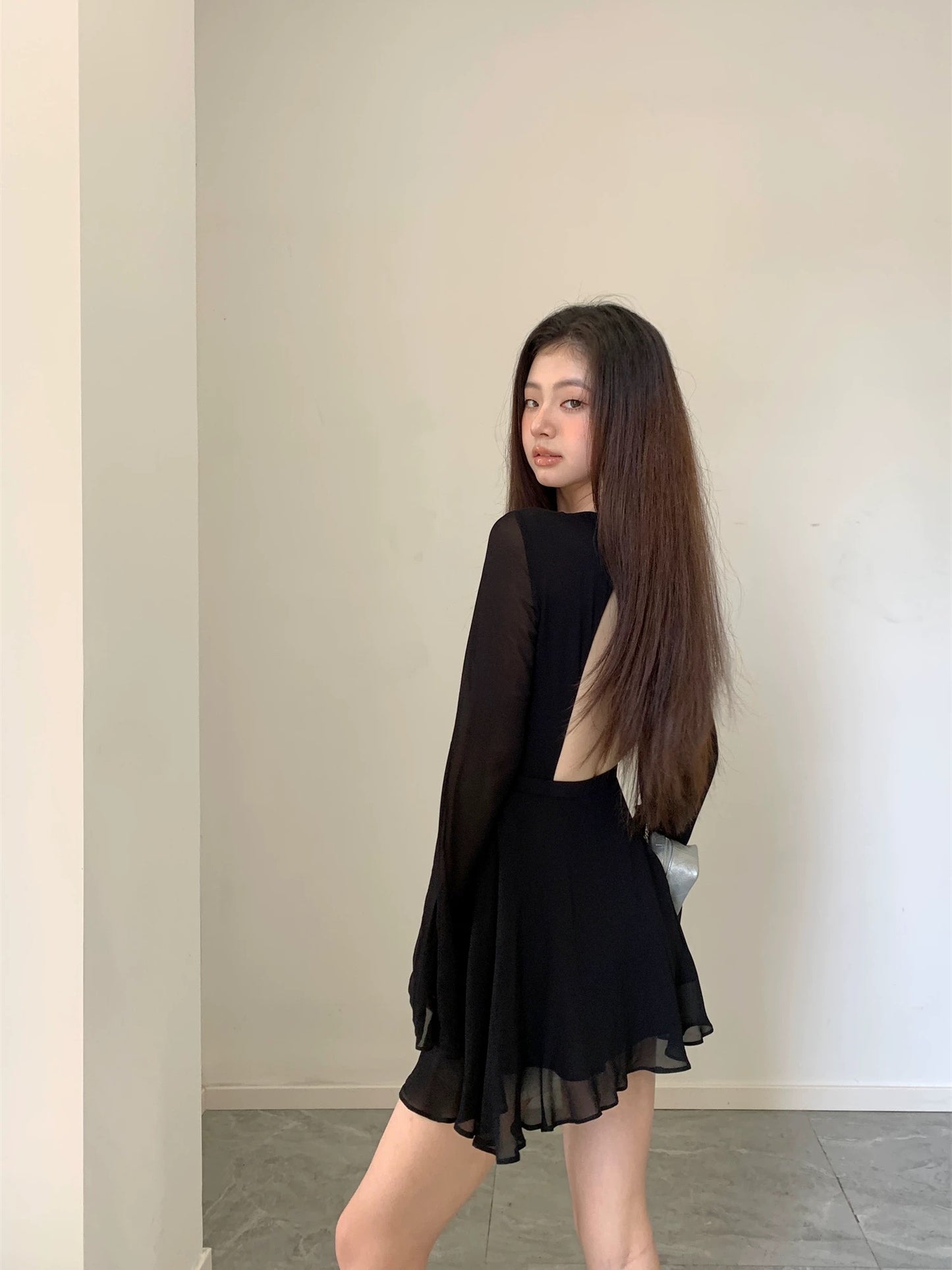 TIBU MINI BACKLESS DRESS